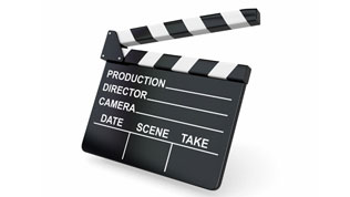 A film clapperboard