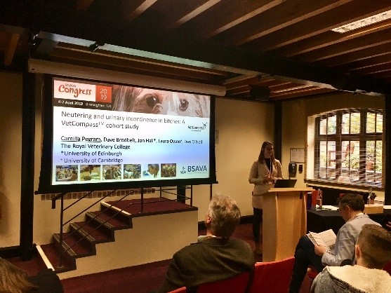 Camilla Pegram presenting at BSAVA Congress 2019