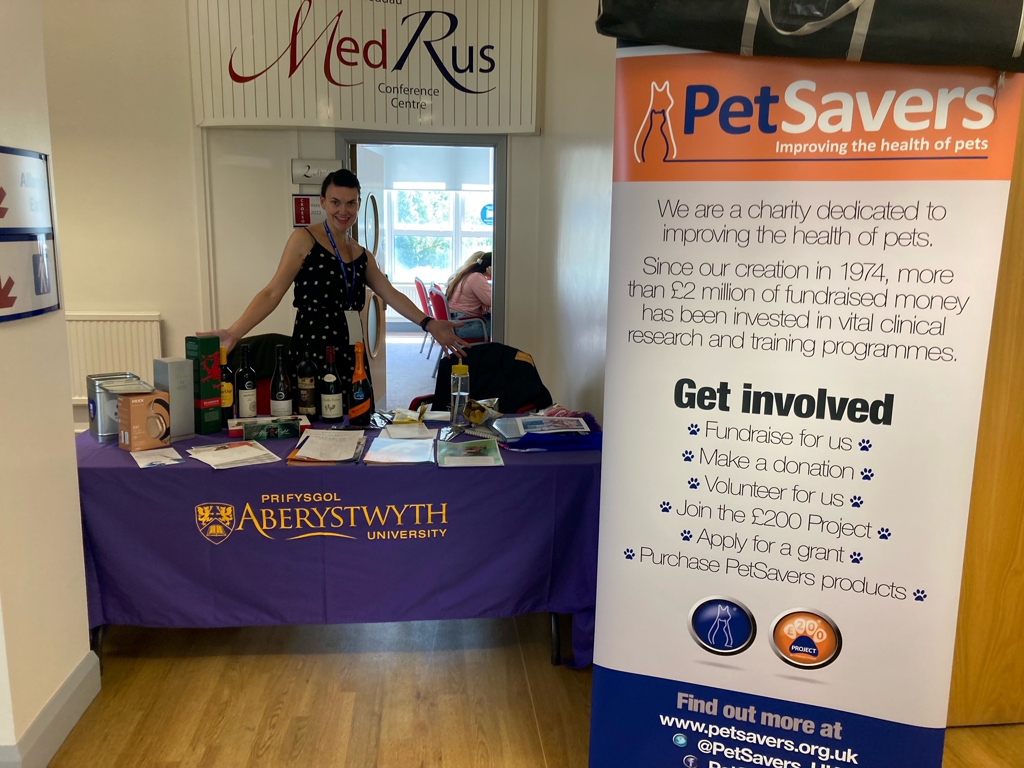 Georgia Owen at the PetSavers stand at Vets Cymru 2022