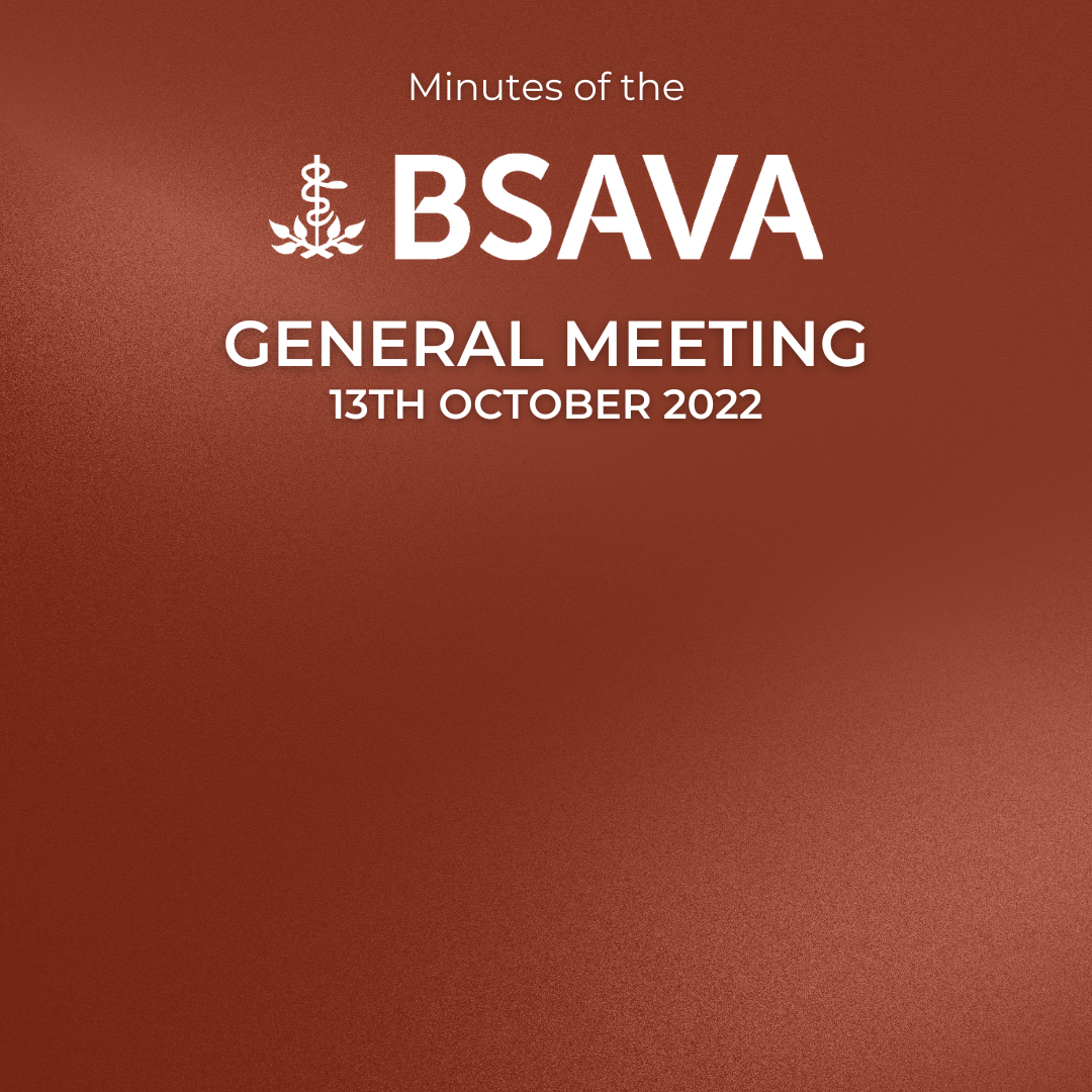 Minutes of the BSAVA General Meeting - 13th October 2022